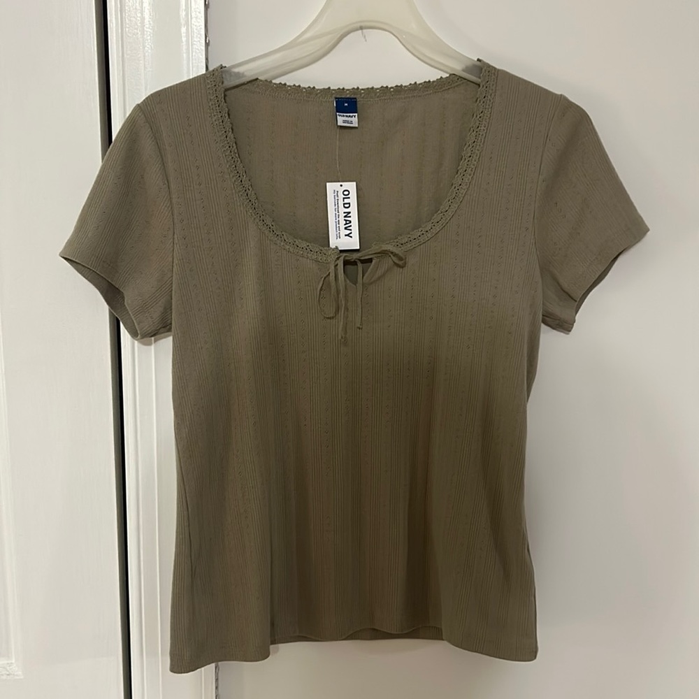 Sage Green Old Navy Top Short Sleeve